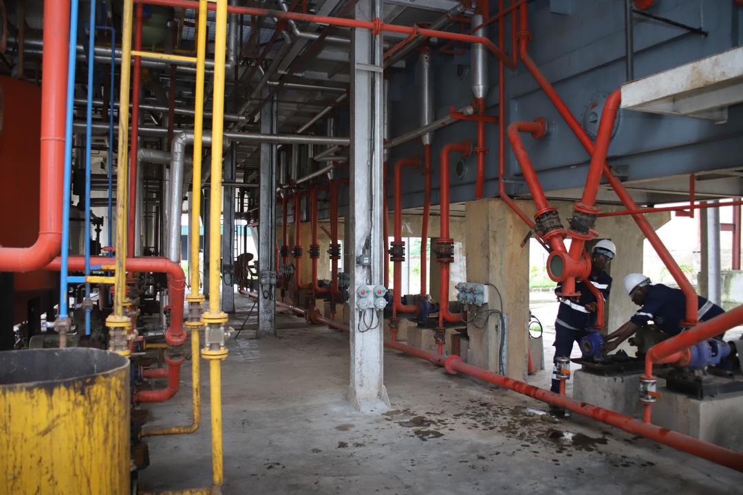 Operators working within Topcell's solvent extraction plant